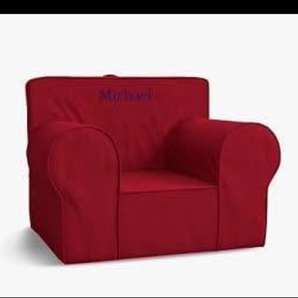 POTTERY BARN KIDS Everywhere Chair Red SLIPCOVER only - Kids Size (2 of 2 avail)
